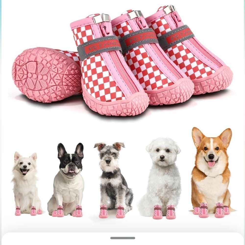 Doggie shoes sz 1 sz 3 please see pics for approximate sizing nib